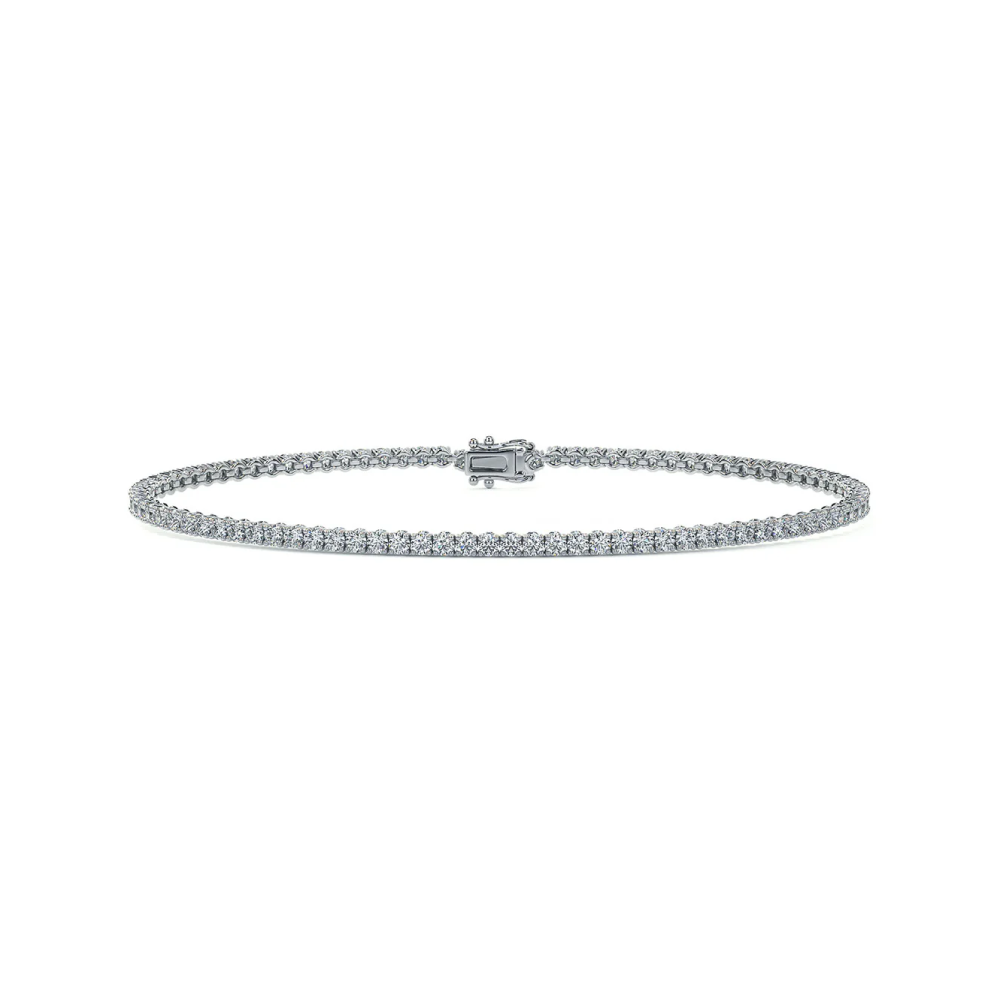1.80ctw Round Brilliant Diamond Tennis Bracelet set in 14k White Gold