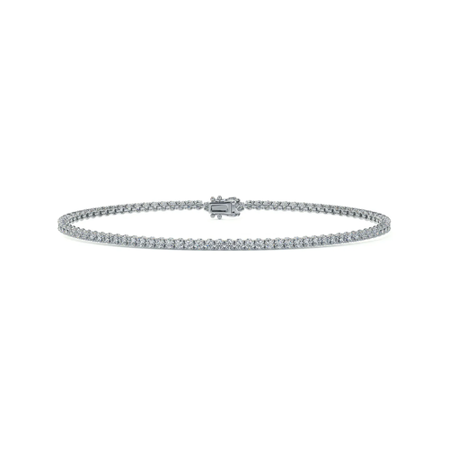 1.80ctw Round Brilliant Diamond Tennis Bracelet set in 14k White Gold
